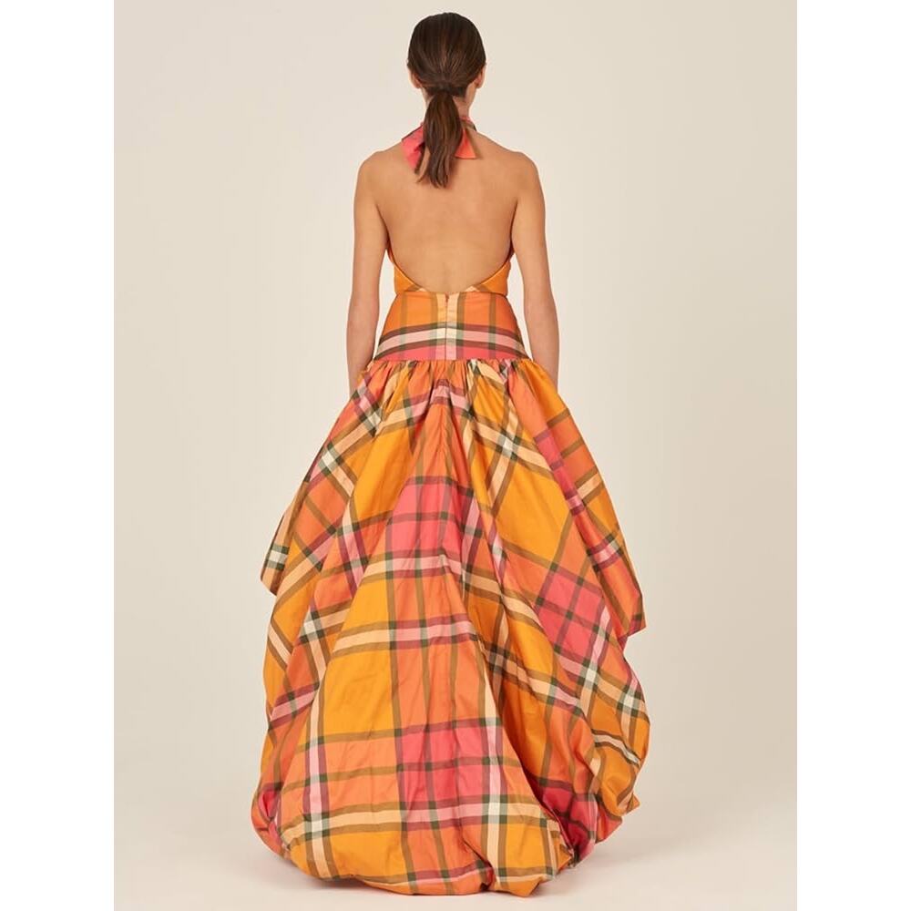 SILVIA TCHERASSI Eloina Dress Ultra Orange Large - Picture 3 of 14